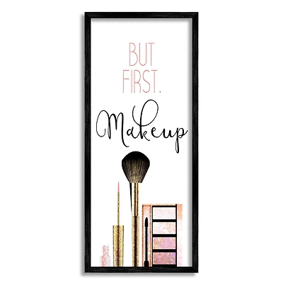 Stupell Industries Makeup Fashion Designer Modern Pink Word Framed Wall Art