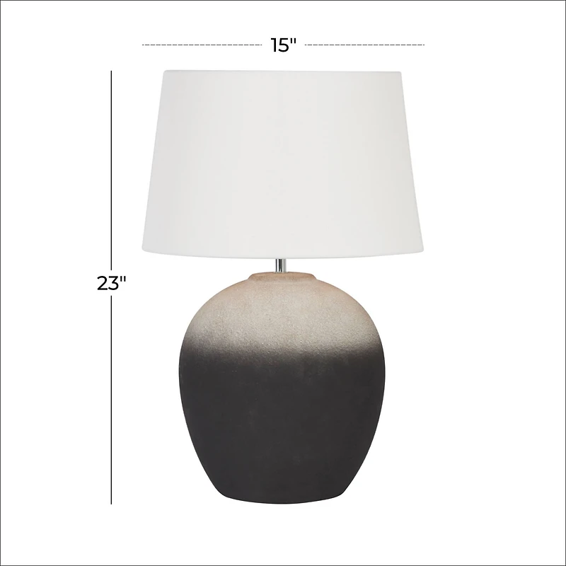 23'' Black Ceramic Transitional Table Lamp