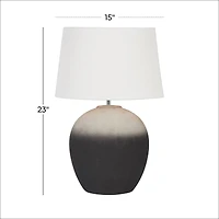 23'' Black Ceramic Transitional Table Lamp