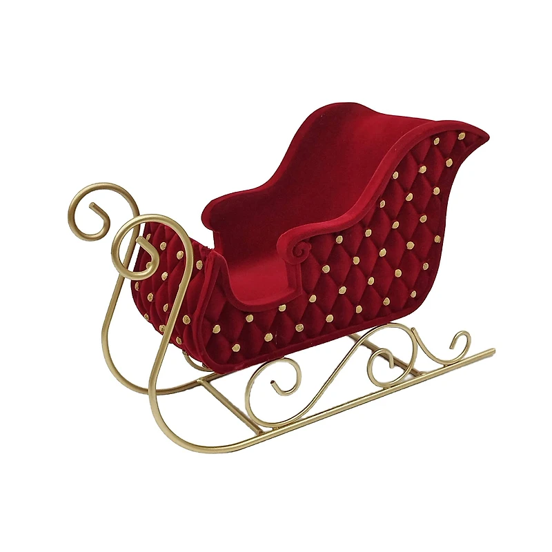 11.75" Burgundy & Gold Sled Tabletop Décor by Ashland®
