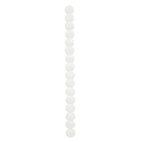 White Matte Crackled Quartz Round Beads, 12mm by Bead Landing™