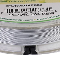 The Beadsmith® Flex-rite® 0.014" Pearl Silver 49 Strand Wire, 30ft.