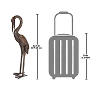 Design Toscano 43" Heron Head Low Cast Bronze Garden Statue