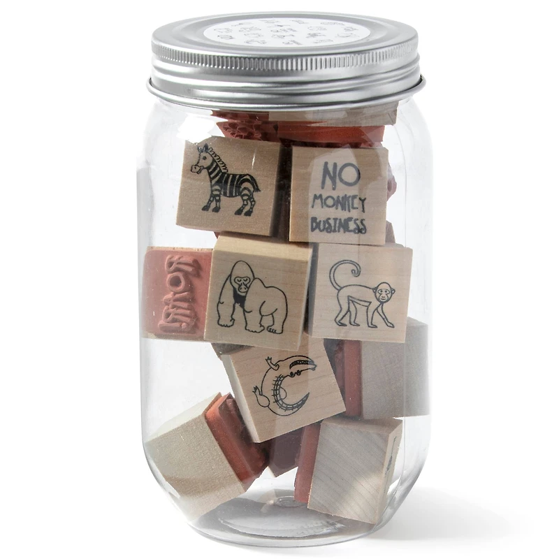 Safari Jar of Wood Stamps by Recollections™