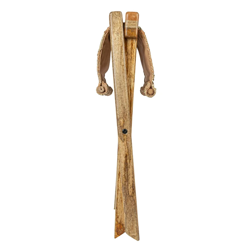 Hello Honey® 20" Natural Brown Modern Collapsible Wood Folding Stool