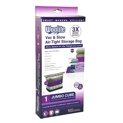 Woolite® Jumbo Cube Vac & Stow Air-Tight Vacuum Storage Bag