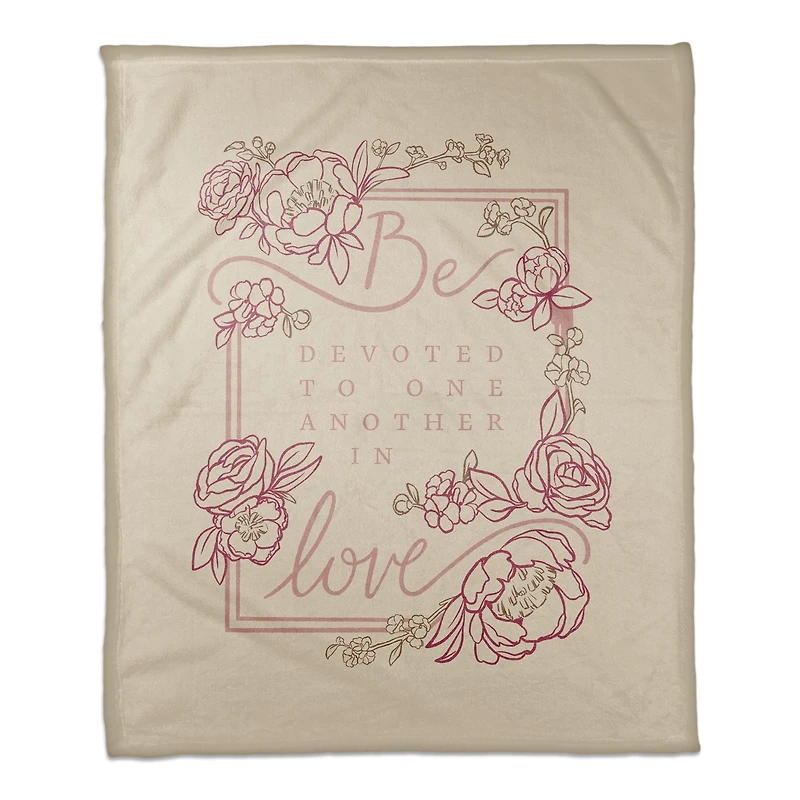 Be Devoted 50" x 60" Coral Fleece Blanket