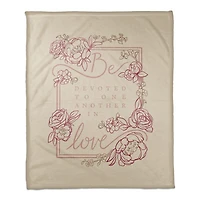 Be Devoted 50" x 60" Coral Fleece Blanket
