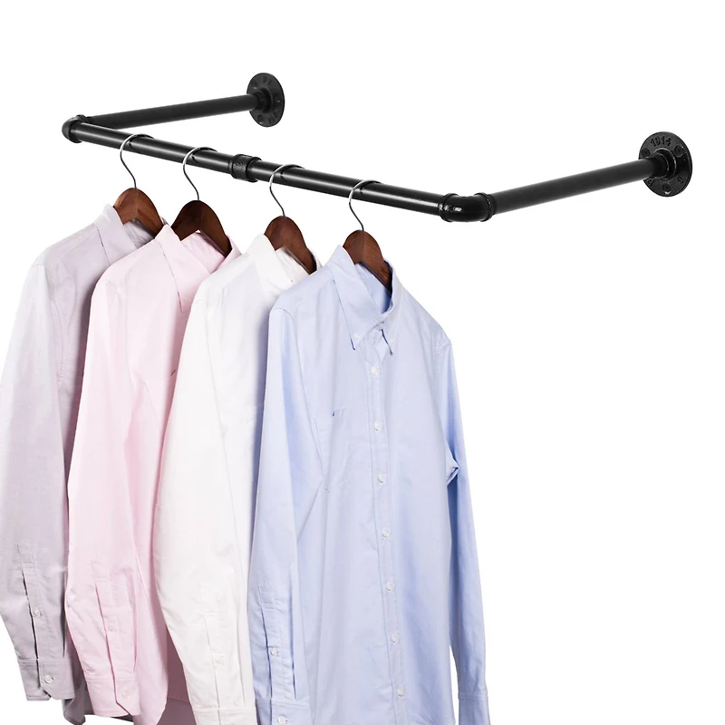 Black Wall Mounted Clothes Rack