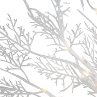 5ft. Pre-Lit White Floral Artificial Christmas Tree, Warm White LED Lights