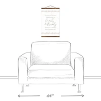 Dinner Prayer 12" x 18" Teak Hanging Canvas