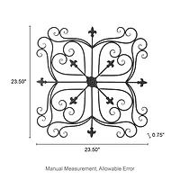 Glitzhome® 23.5" Traditional Iron Scroll Garden Wall Décor