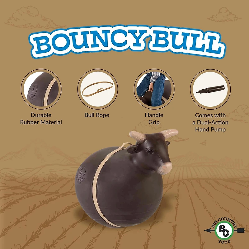 Big Country Toys Bouncy Bull Rodeo Ball Ride-On Toy