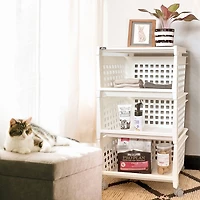 Design Ideas® 3-Tier Basket Shelf Rolling Cart