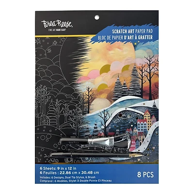 Brea Reese™ 9" x 12" Folk Art Scratch Art Paper Pad