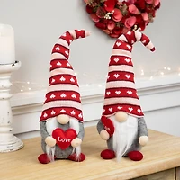 15" Valentine's Day Girl & Boy Love Heart Gnomes Set