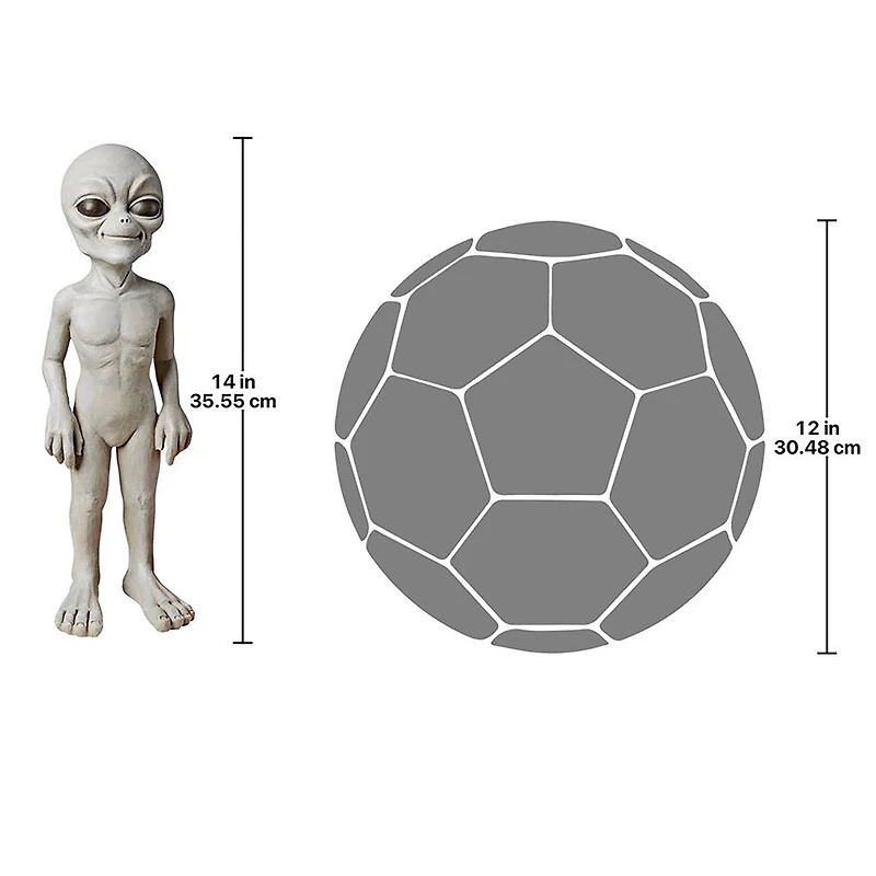 Design Toscano Small The Out-of-this-World Alien Extra Terrestrial Statue