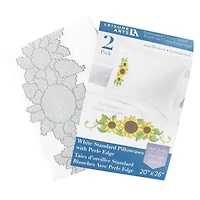 Leisure Arts® Sunflower Pillowcase Stamped Cross Stitch Kit