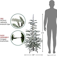 4.5ft. Unlit Nordmann Fir Flocked Artificial Christmas Tree