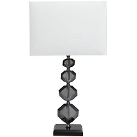 Black Crystal Geometric Diamond Inspired Table Lamp