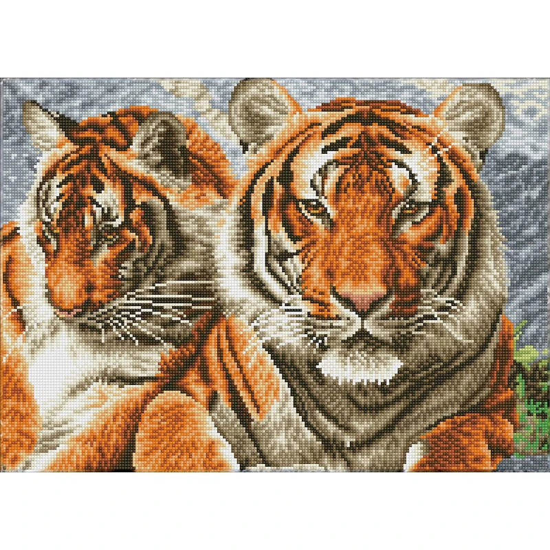 Diamond Dotz® Intermediate Tigers Diamond Painting Kit