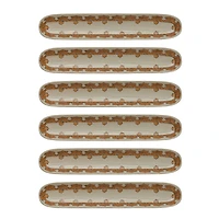 Hello Honey® Brown & Cream Patterned Oval Hand Painted Stoneware Tray Set