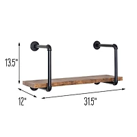 Honey Can Do 31.5" Black Industrial Shelf