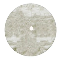 Polar Bear Faux Fur Christmas Tree Skirt - 48" - White