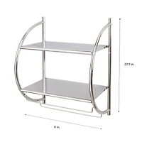 Organize It All 2-Tier Wall Mounted Shelf & Towel Bars