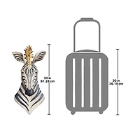 Design Toscano 32" King of the Herd Safari Zebra Metal Wall Sculpture