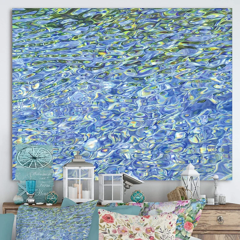 Designart - Sunny Water With Transparent Waves Reflecting Gentle Sunshine II