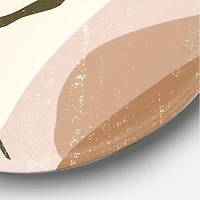 Designart - Botanical Minimalist Leaf In Earth Tones I