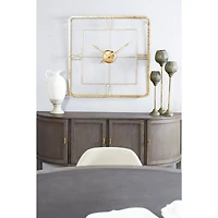 Gold Glam Metal Wall Clock, 36" x 36"