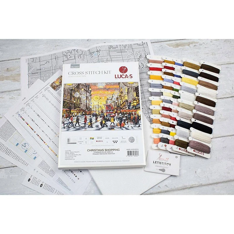Luca-S Christmas Shopping Counted Cross Stitch Kit