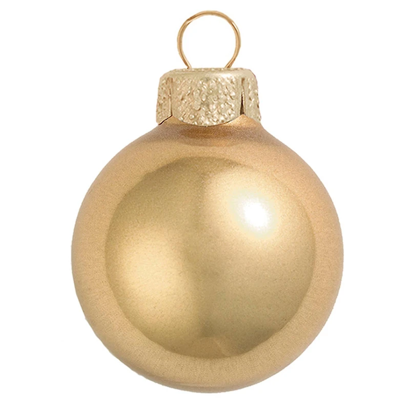 Whitehurst 6ct. 4" Gold Metallic Glass Ball Ornaments