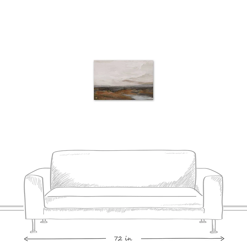 Rust Riverscape 24" x 16" Canvas Wall Art