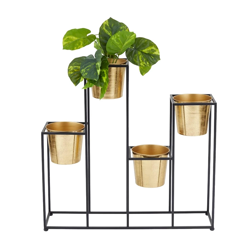 Gold Metal Glam Planter, 31" x 21" x 8"