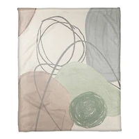 Chic Urban Abstract II 50" x 60" Coral Fleece Blanket