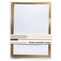 Gold Foil Flat Cards & Envelopes by Recollections™, 5" x 7"