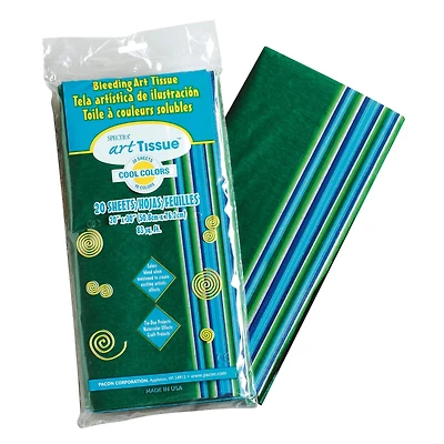 Pacon® Spectra® Art Tissue™ 20" x 30" Assorted Cool Colors Sheets, 20ct.