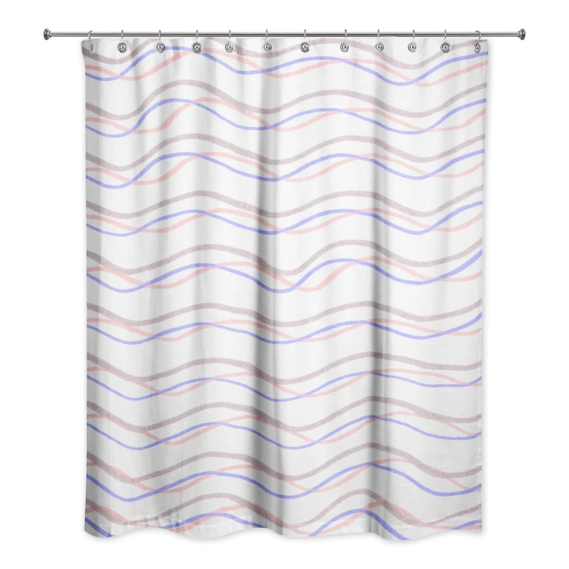 Delicate Squiggles Shower Curtain