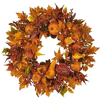 28" Harvest Pumpkin Wreath