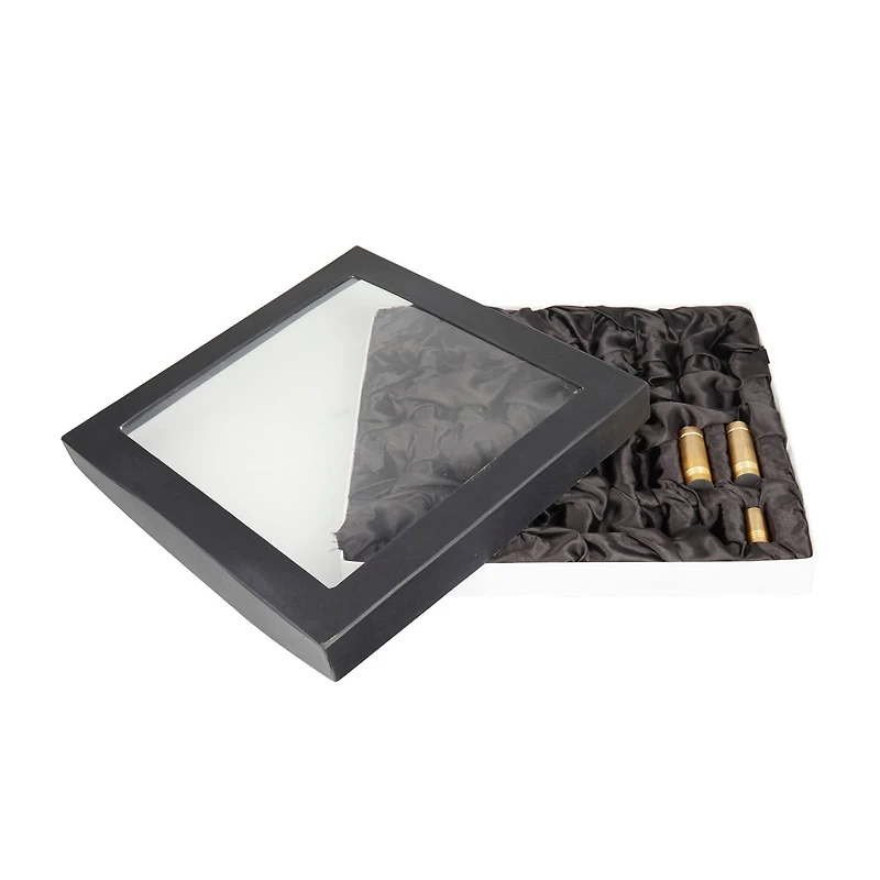 The Novogratz Gold Aluminum Contemporary Game Set, 14" x 14" x 4"