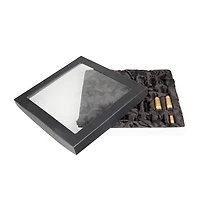 The Novogratz Gold Aluminum Contemporary Game Set, 14" x 14" x 4"