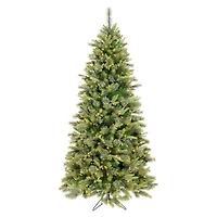 6.5ft.Pre-Lit Cashmere Slim Artificial Christmas Tree, Warm White Dura-Lit® LED Lights