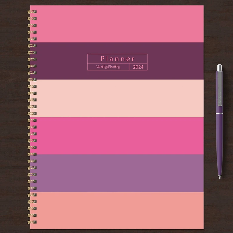 TF Publishing 2024 Pink Plum Blush & Petal Large Planner