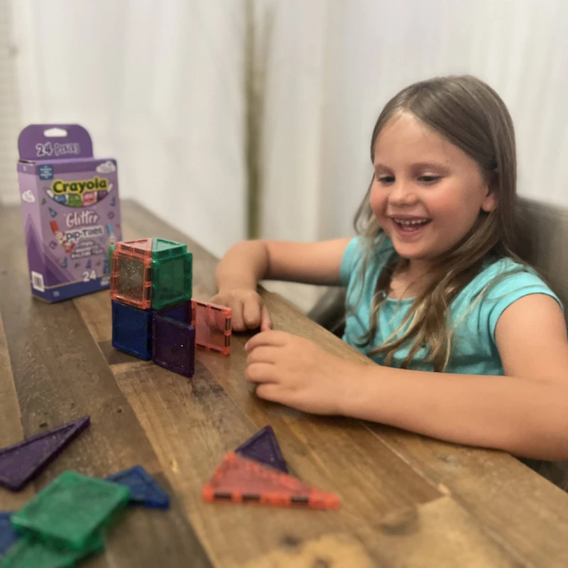 Crayola® Glitter Pip-Tiles Mini-Magnetic Building Tiles