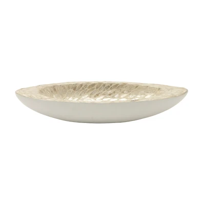 White Mother of Pearl Coastal Tray