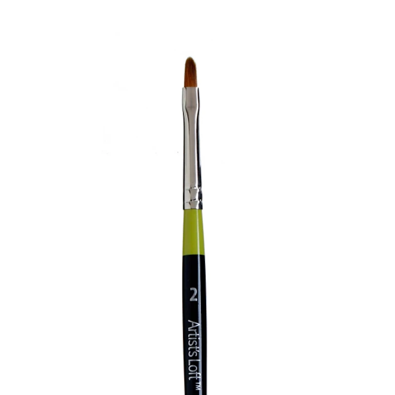 Golden Taklon Short Handle Filbert Brush by Artist's Loft™ Vienna