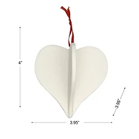 4" DIY Ceramic Slatted Heart Ornament by Make Market®
